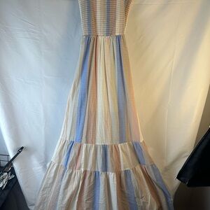 Altar'd State Pastel Striped Maxi Dress
